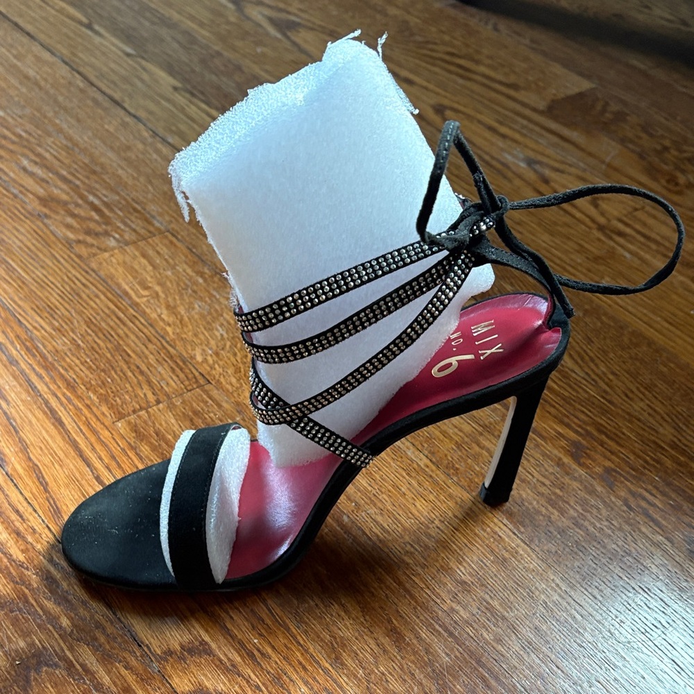 Mix No. 6 Black and White Strappy Heels